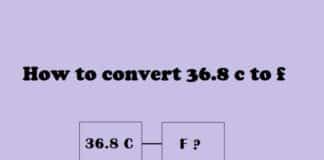 36.8 C to F conversion Formula