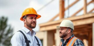 What Architects Don’t Always Tell You About Choosing the Right Materials Engineer standing with builder supervising the construction